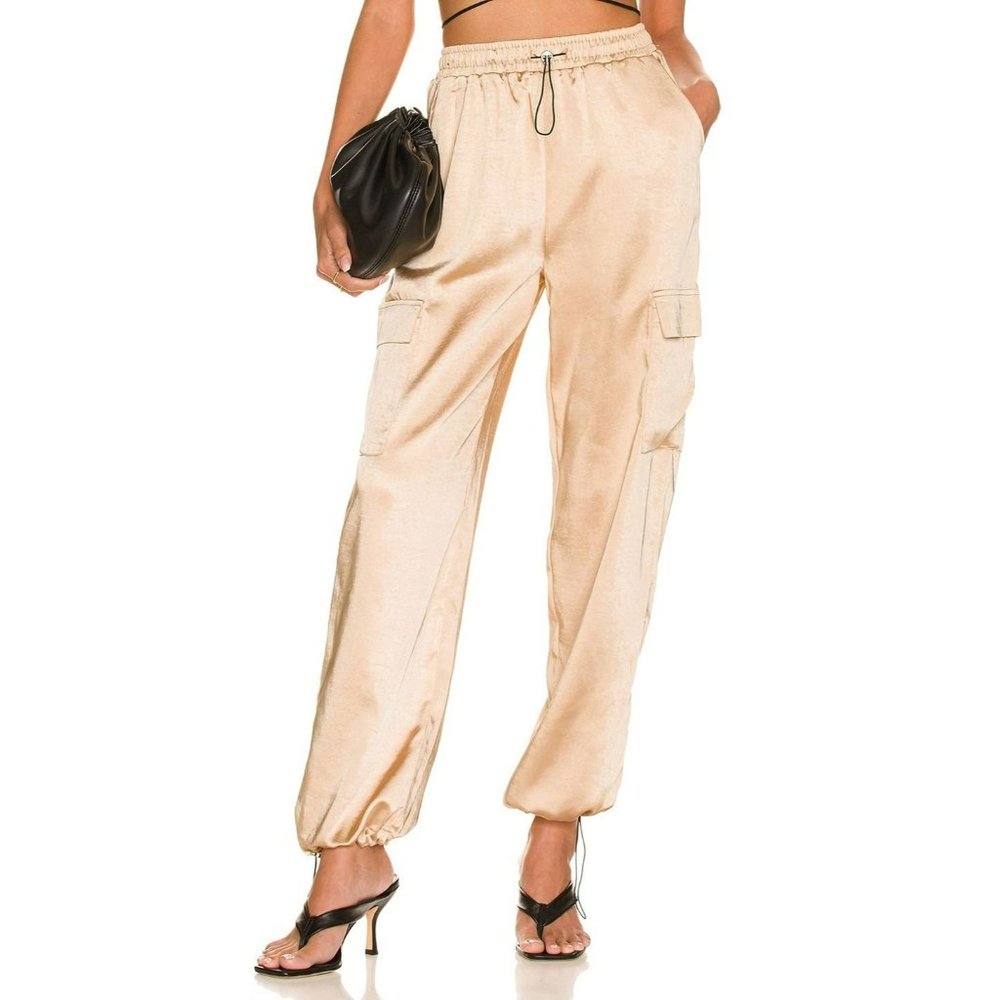 REVOLVE SUPERDOWN Rita Cargo Pant in Champagne, Size S, Retail $78